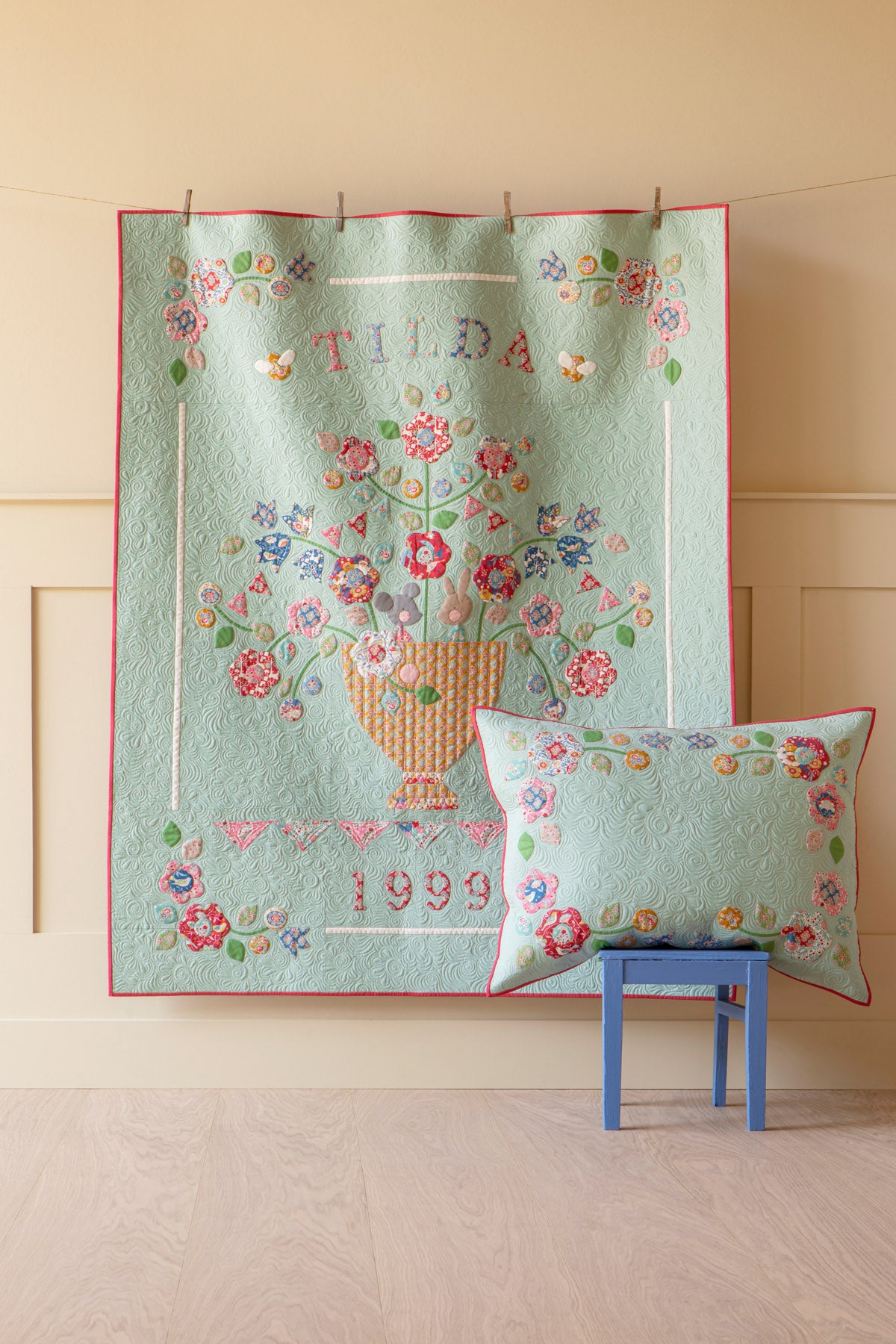 Fabric, Jubilee Collection by Tilda - SUE TEAL (by the yard)