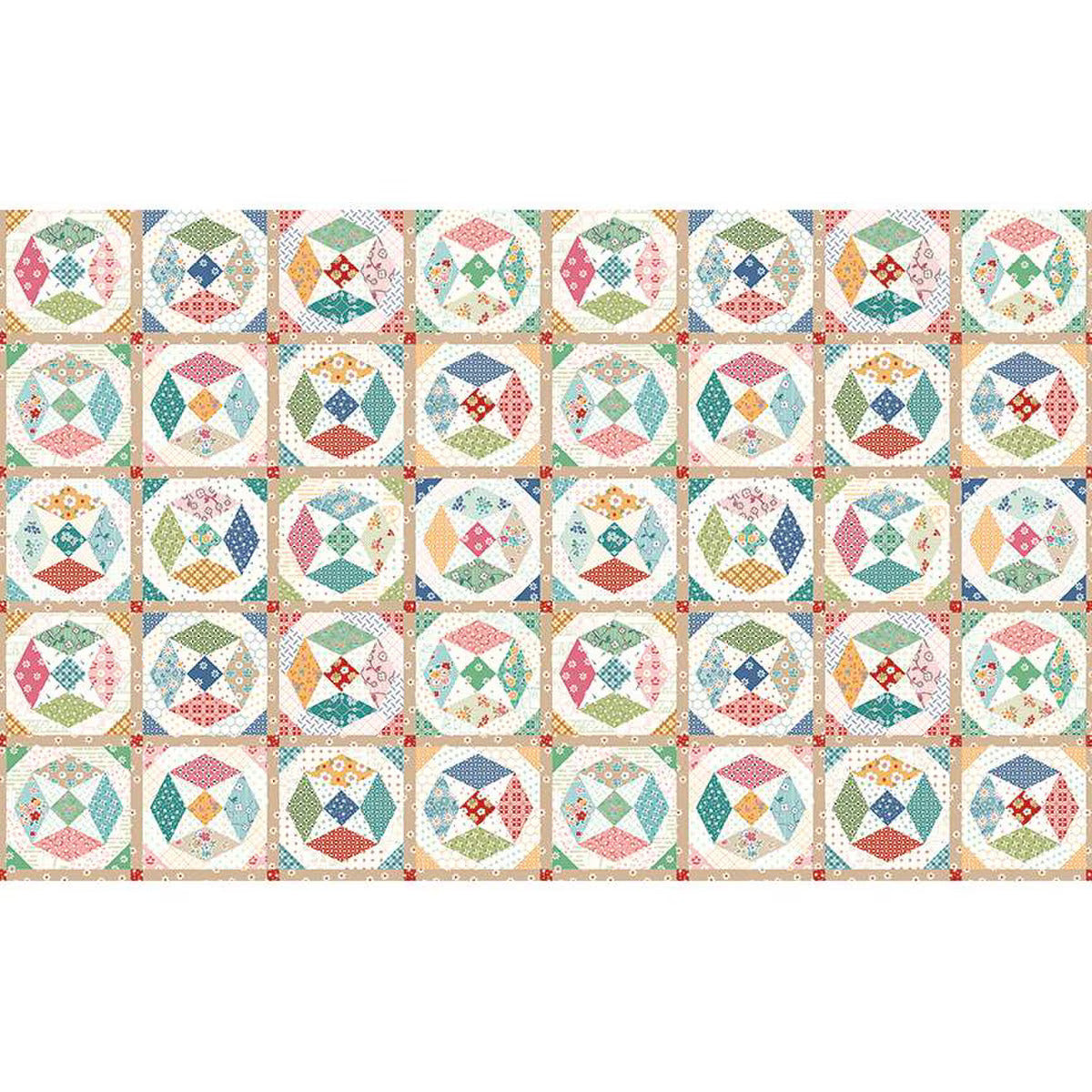 Fabric, Double Lush Velvet Bee Vintage by Lori Holt (by the yard)