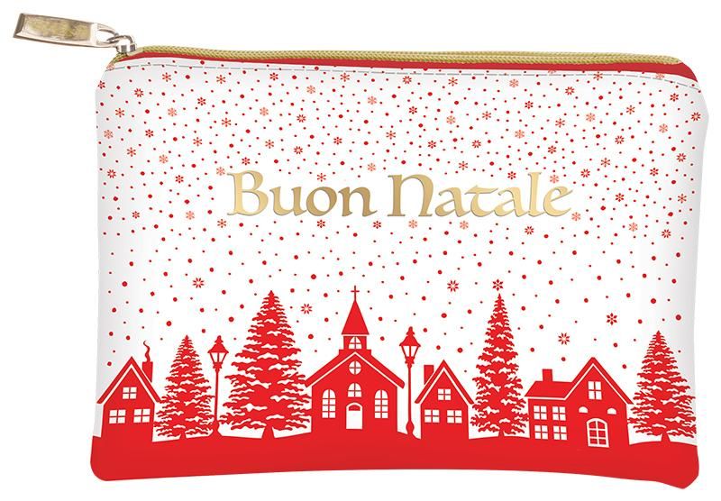 Bag, Buon Natale Christmas Village Glam Zipper Bag
