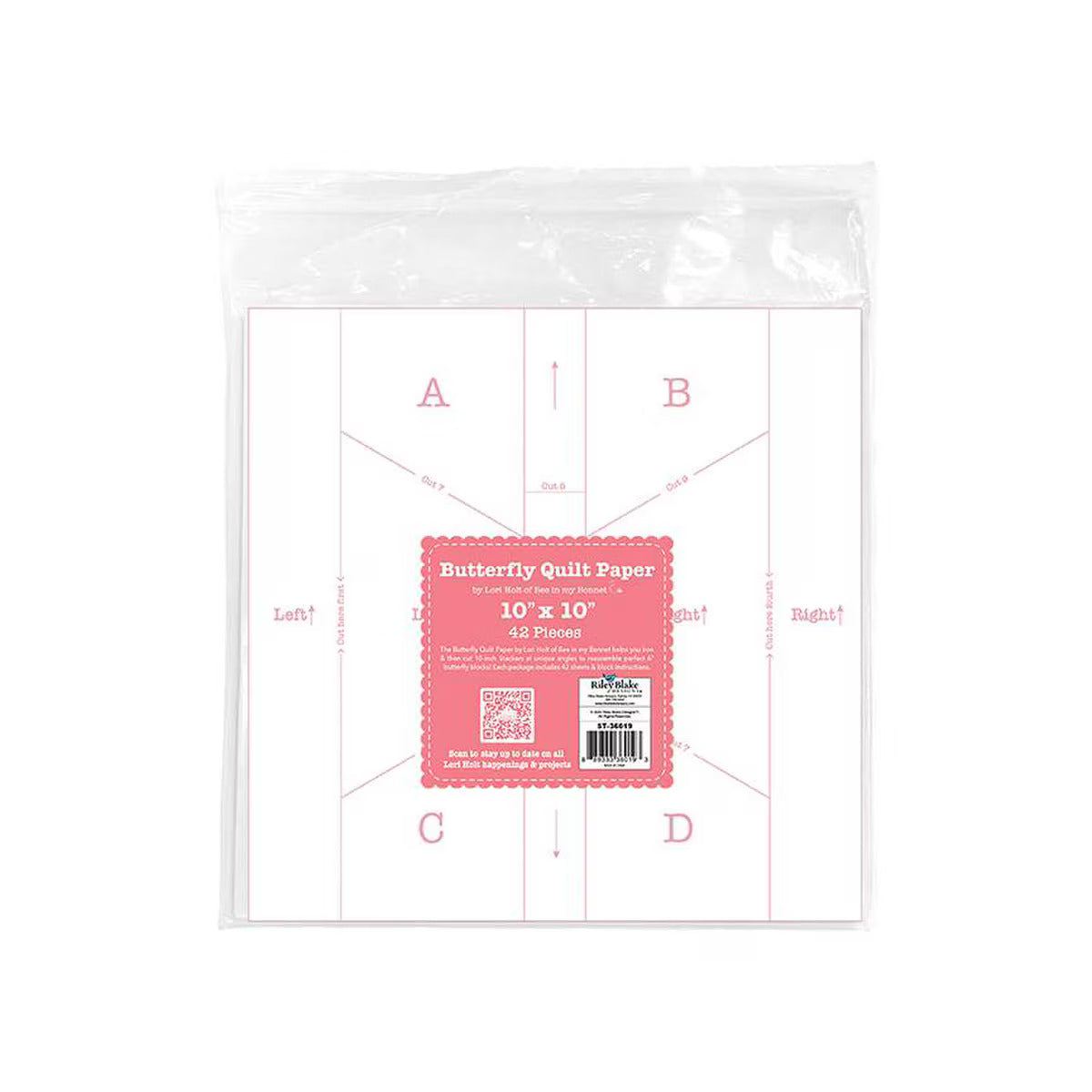 Butterfly Quilt Papers to Sew, 10-inch by Lori Holt