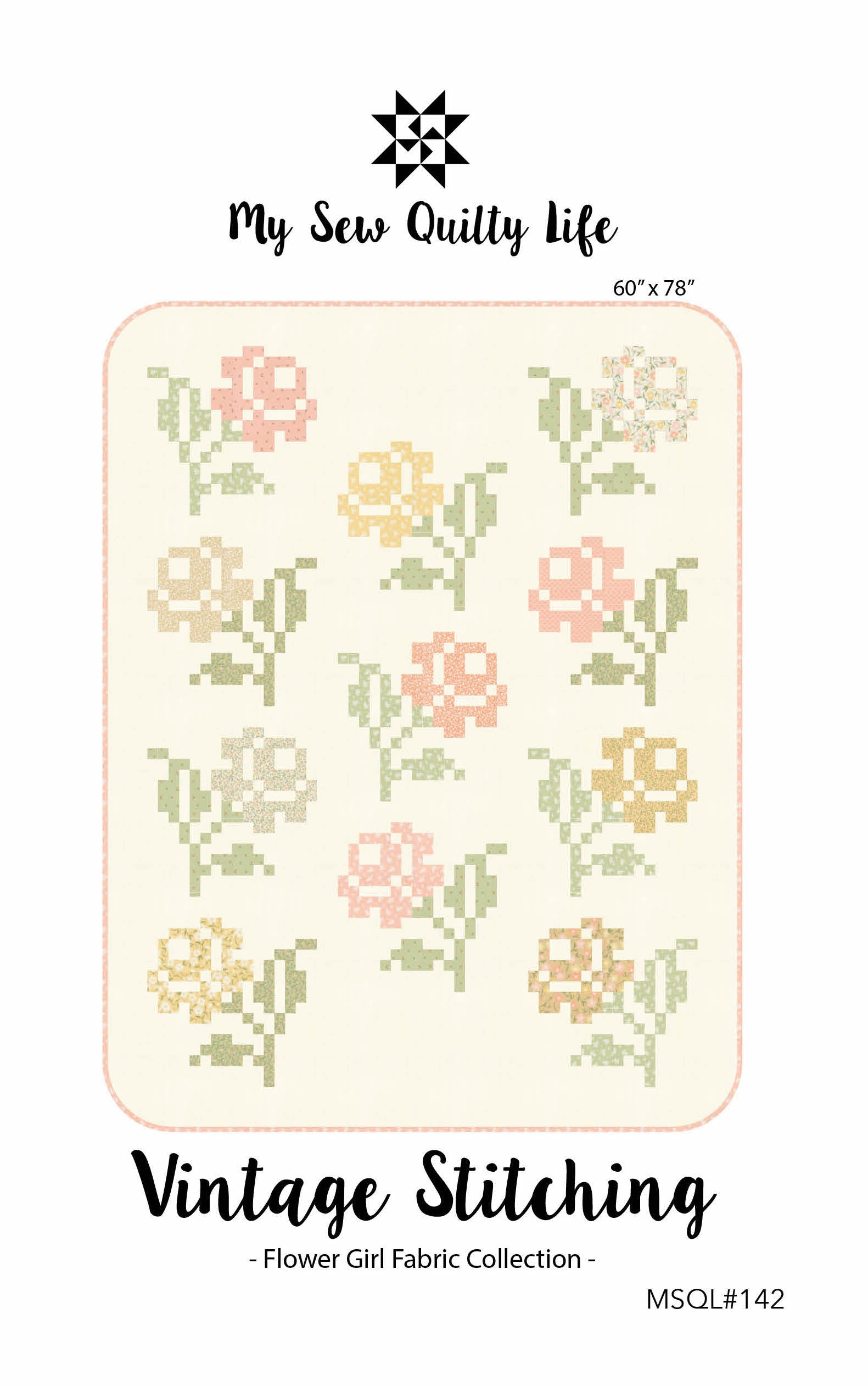 Pattern, Vintage Stitching Quilt by My Sew Quilty Life (digital download)