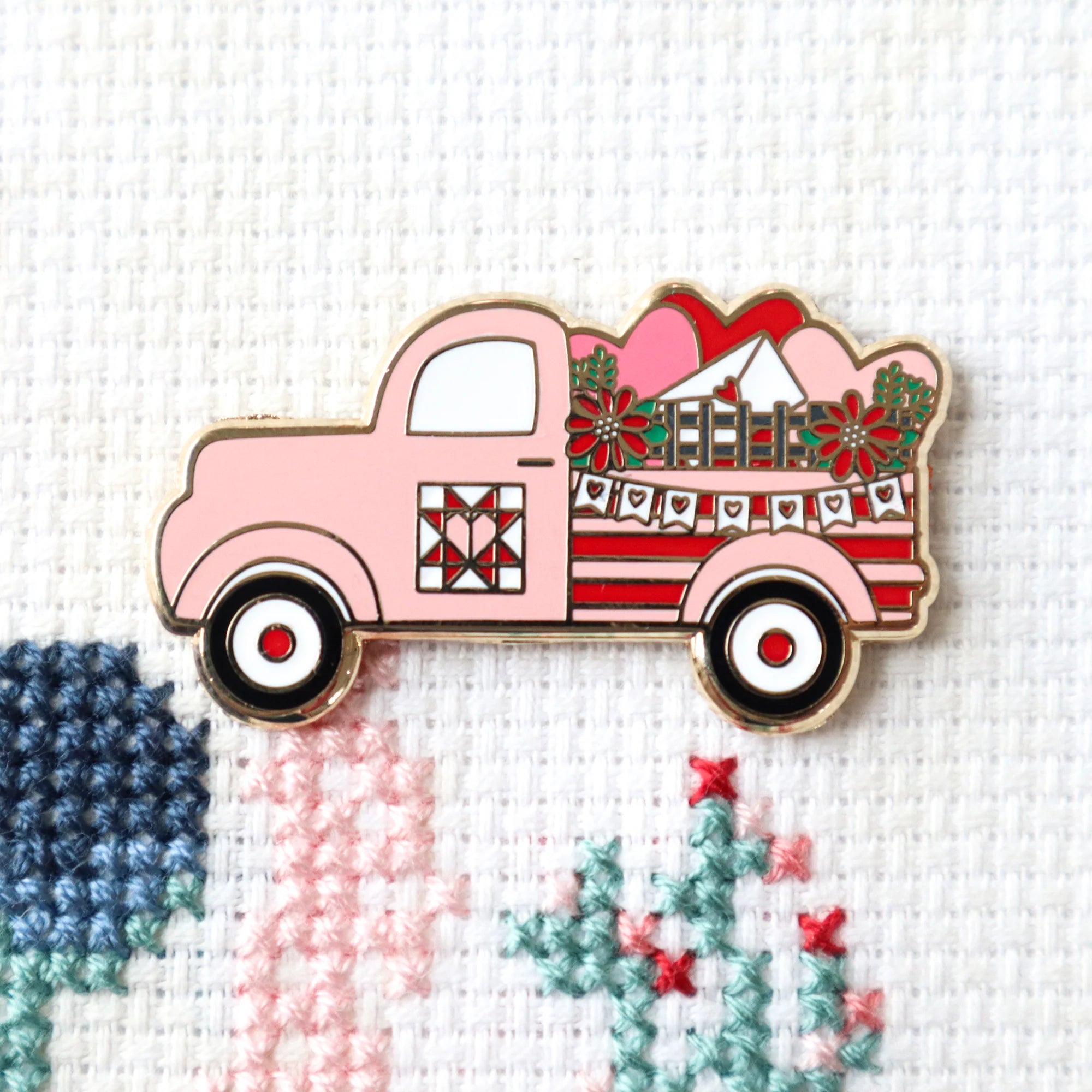 Needle Minder, VALENTINE'S VINTAGE TRUCK by Flamingo Toes