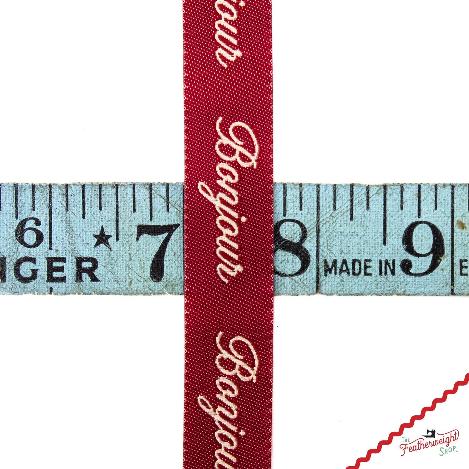 RIBBON, BONJOUR Pearl Red 5/8" (by the yard)