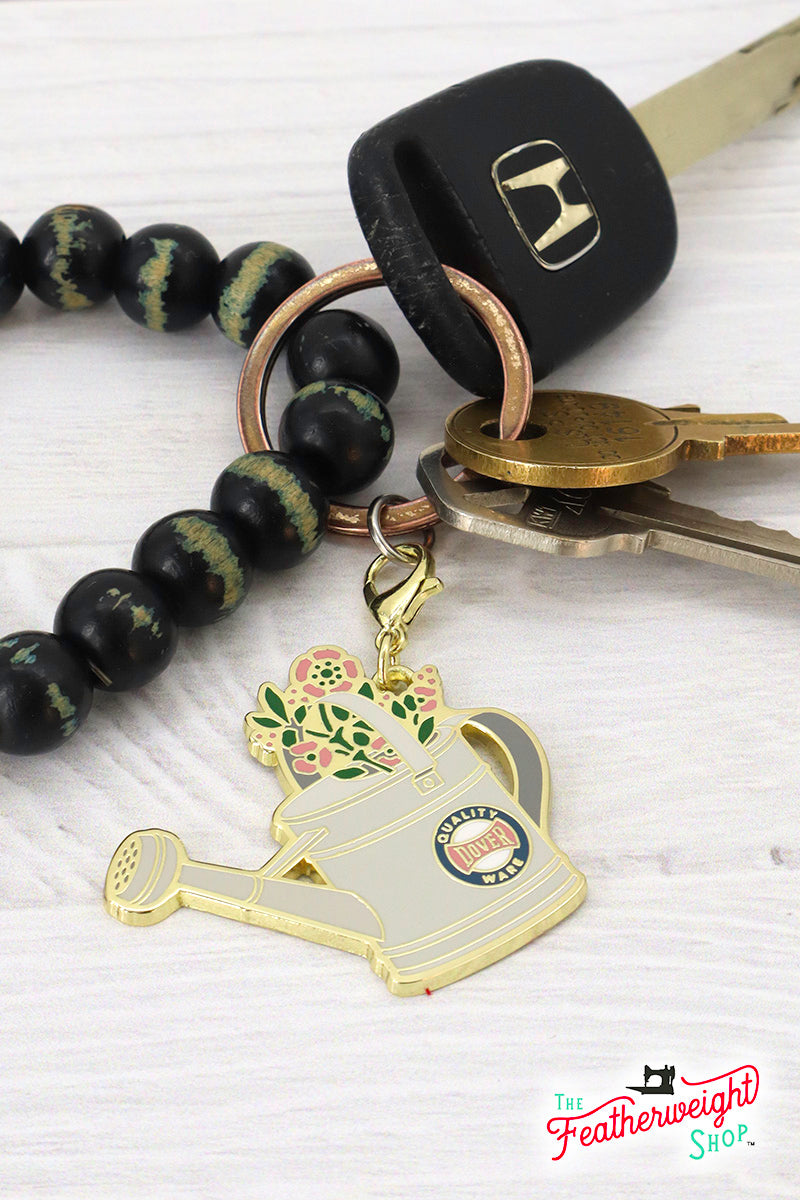Enamel Charm Zipper Pull - SEED PACKET & WATERING CAN by Cathe Holden