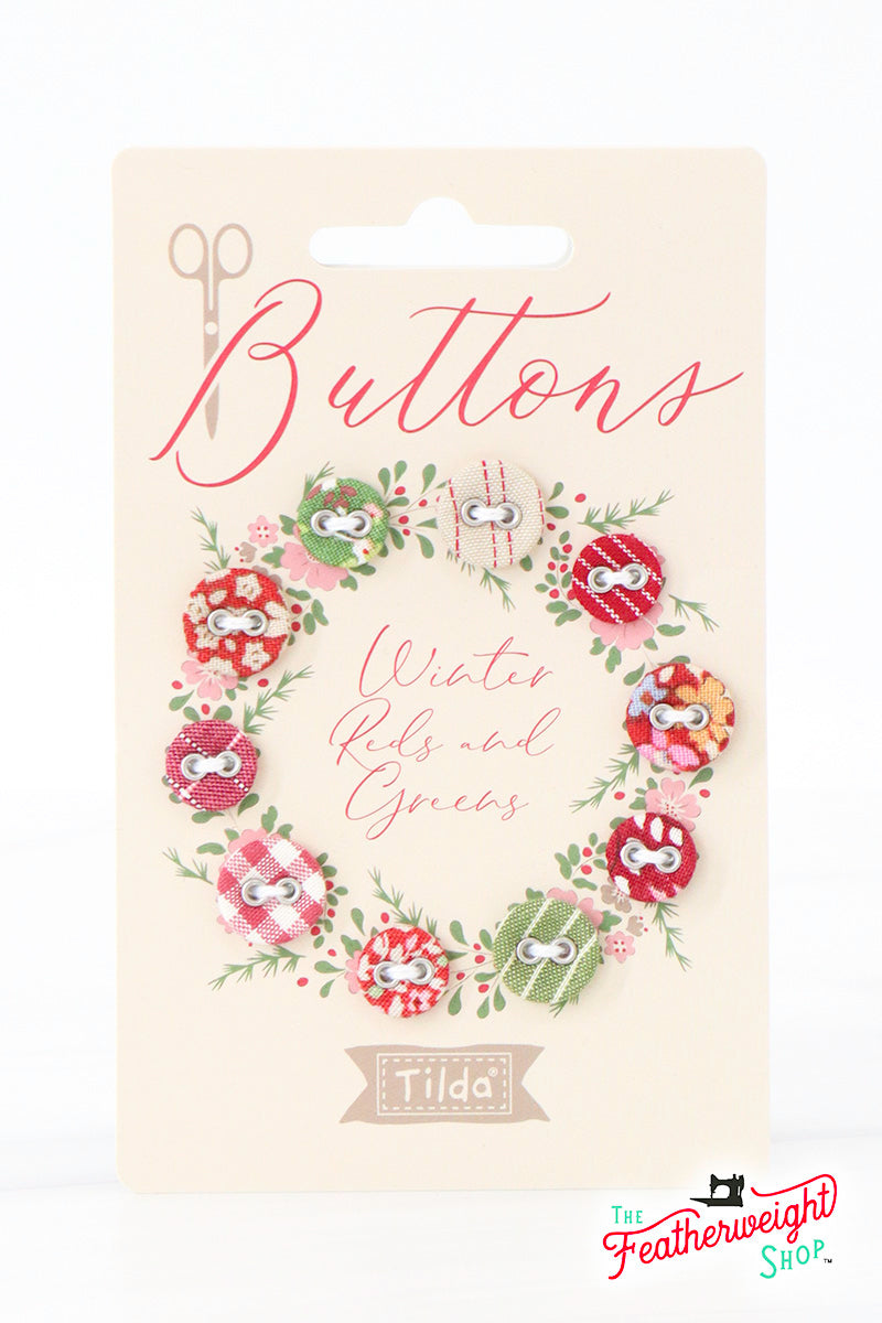 Buttons, Creating Memories WINTER Christmas by Tilda - 10 count