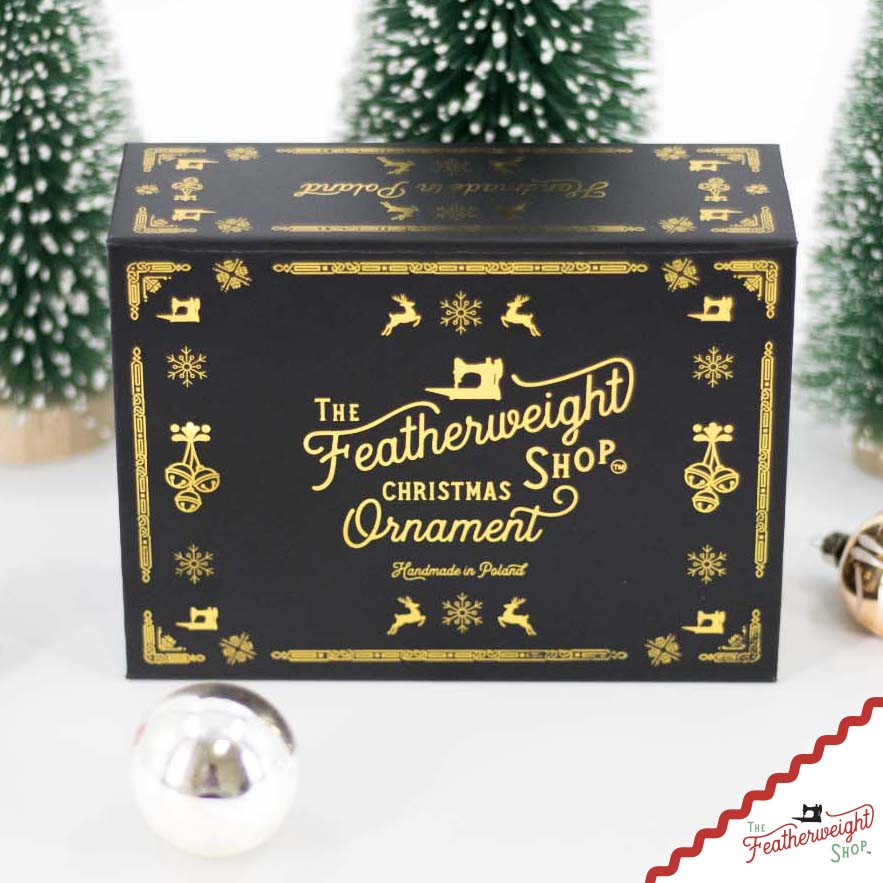 Christmas ORNAMENT, Singer Featherweight Blown Glass Collectible