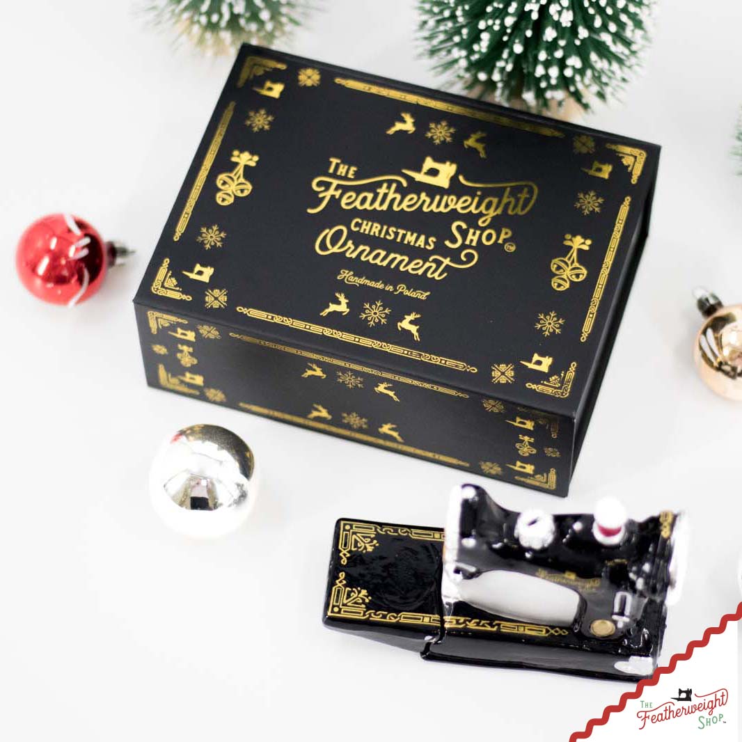 Christmas ORNAMENT, Singer Featherweight Blown Glass Collectible