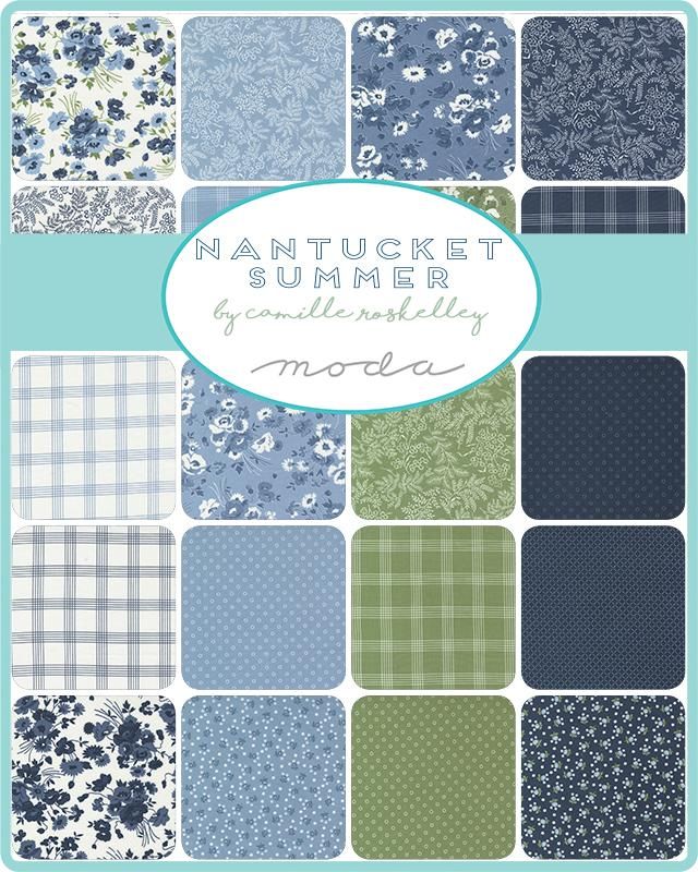 Fabric, Nantucket Summer by Camille Roskelley - 2 1/2" MINI Charm Pack