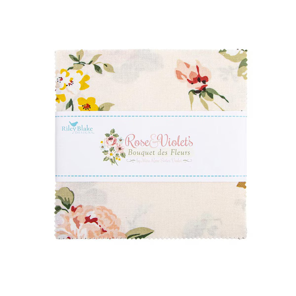 Fabric, Rose & Violet's Bouquet des Fleurs - 5-INCH STACKER