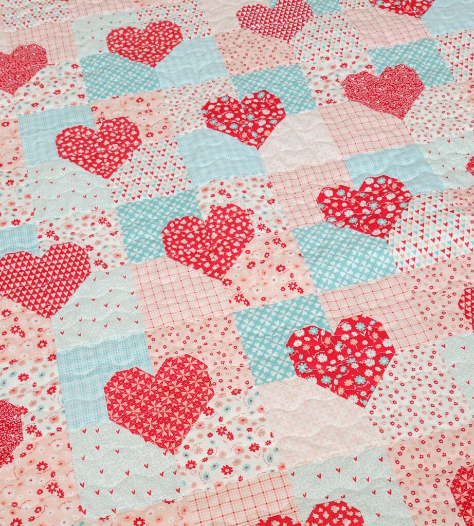 PATTERN, Patchwork Hearts Quilty Love by Emily Dennis