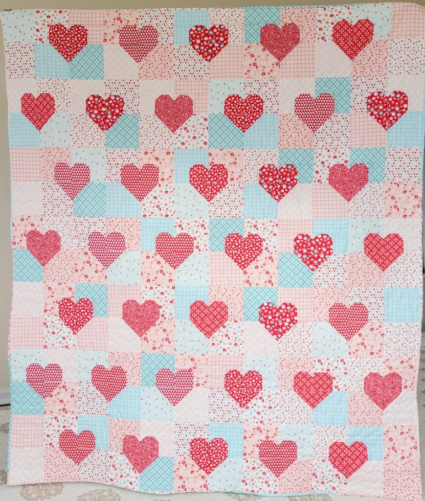 PATTERN, Patchwork Hearts Quilty Love by Emily Dennis