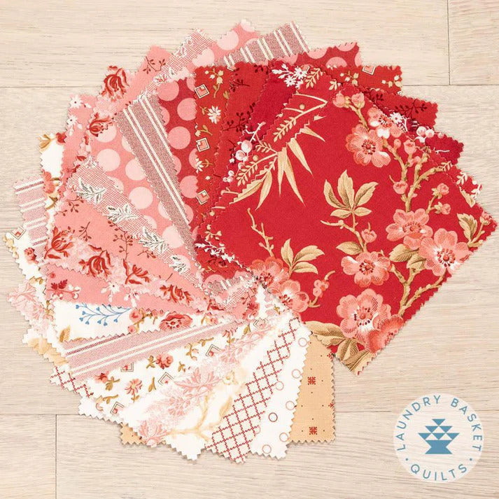 Fabric, Little Sweetheart by Laundry Basket Quilts - 5" Squares