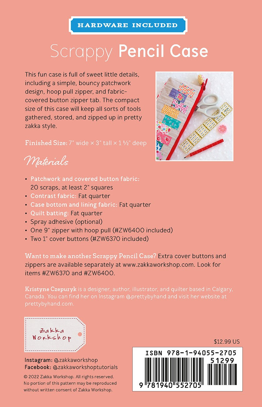 PATTERN, Scrappy Pencil Case + Hardware Kit