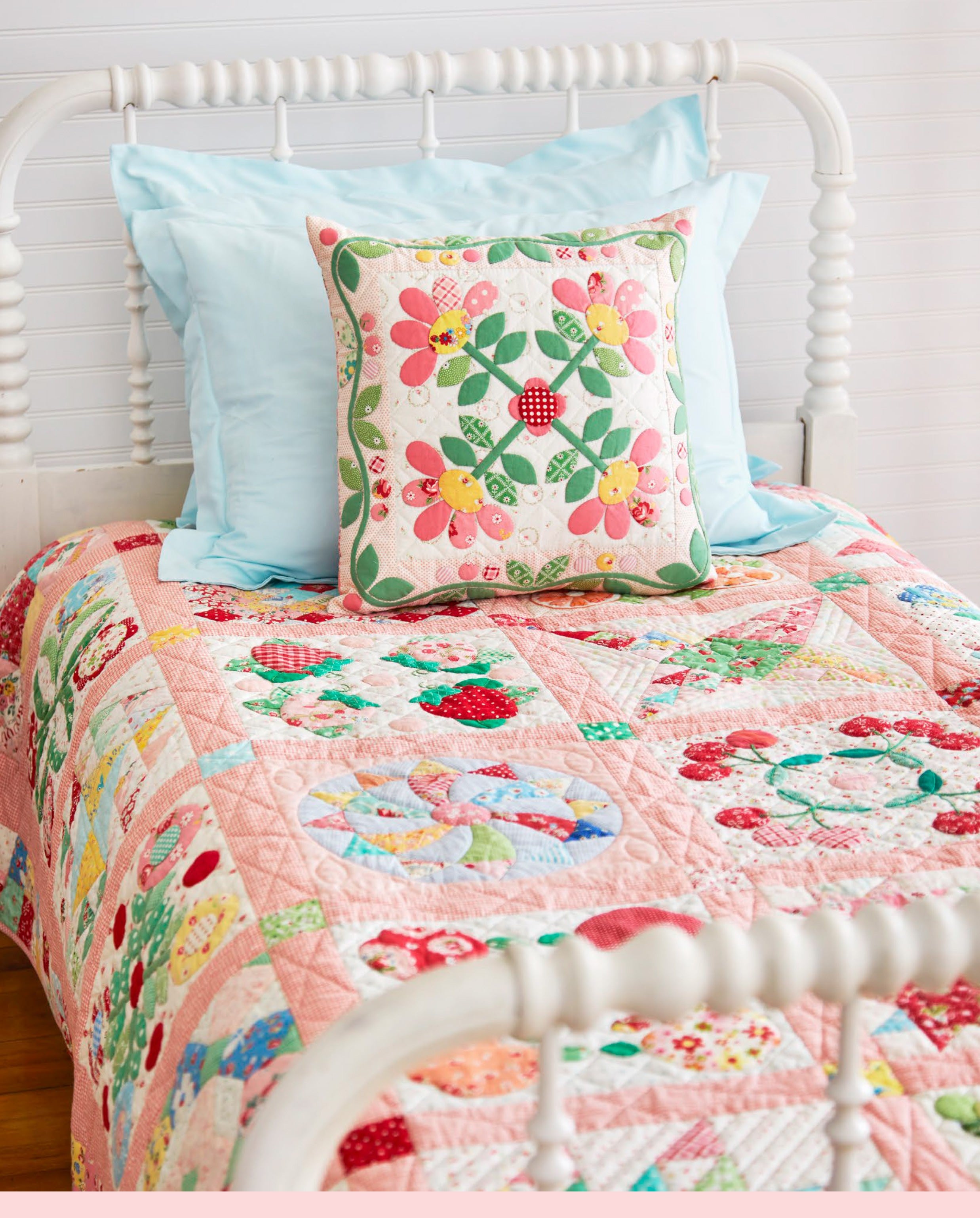 Quilt made with Vintage Flower Sampler Pattern