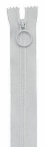 Zipper, White HOOP 16-inch (pack of 2)