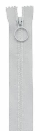 Zipper, White HOOP 16-inch (pack of 2)