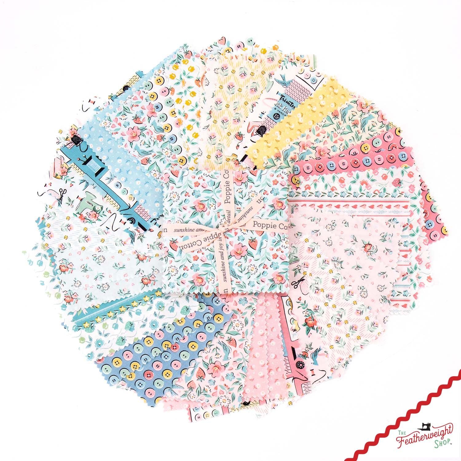 Fabric, Granny's Sewing Room by Sheri McCulley for Poppie Cotton - 5" Stacker