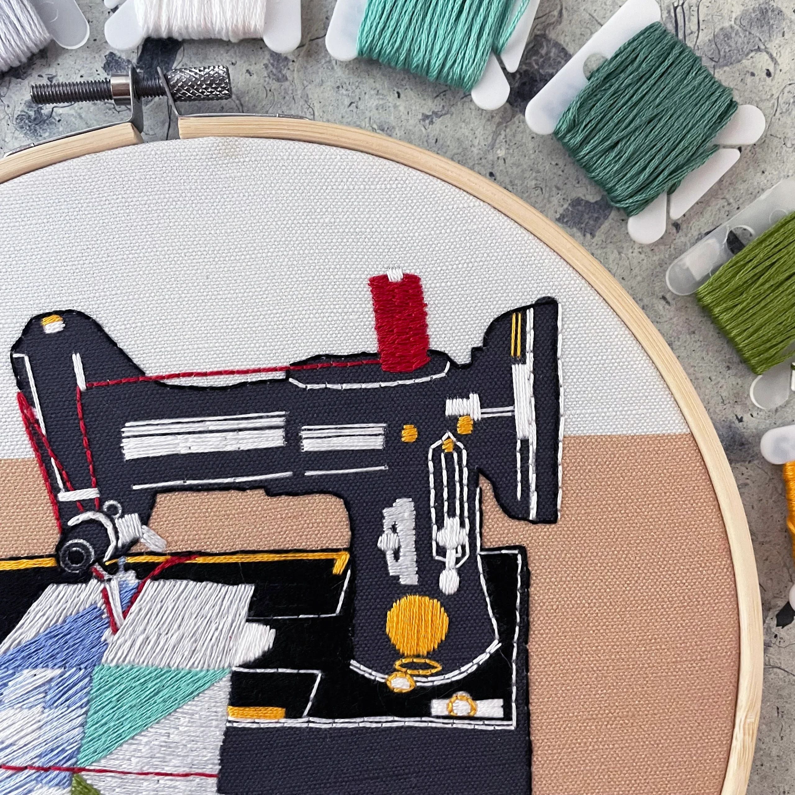 KIT, Featherweight Sewing Machine Embroidery DIY by Kate Wyatt