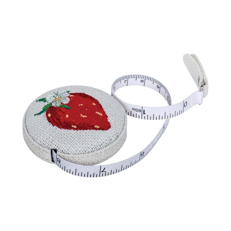 Tape Measure, Metric & Imperial Measuring - Strawberry