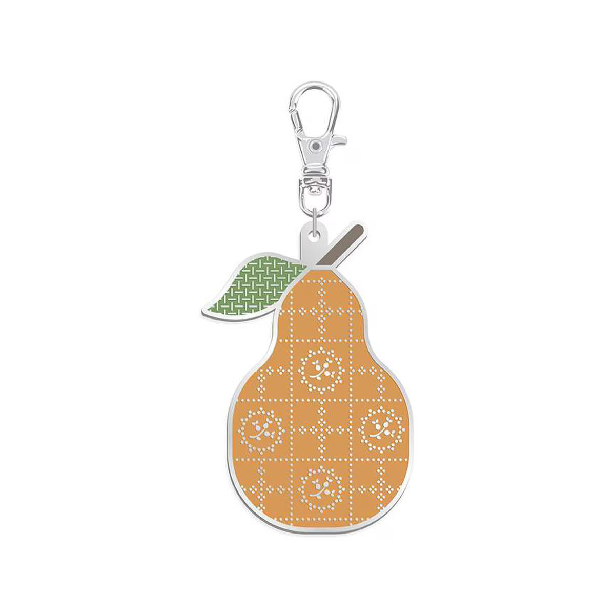 Keyring & Keychain Enamel Happy Charm, Pear by Lori Holt