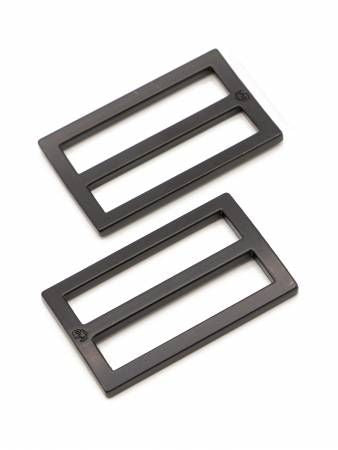 Hardware, Widemouth Slider - 1 ½" - Set of Two - BLACK