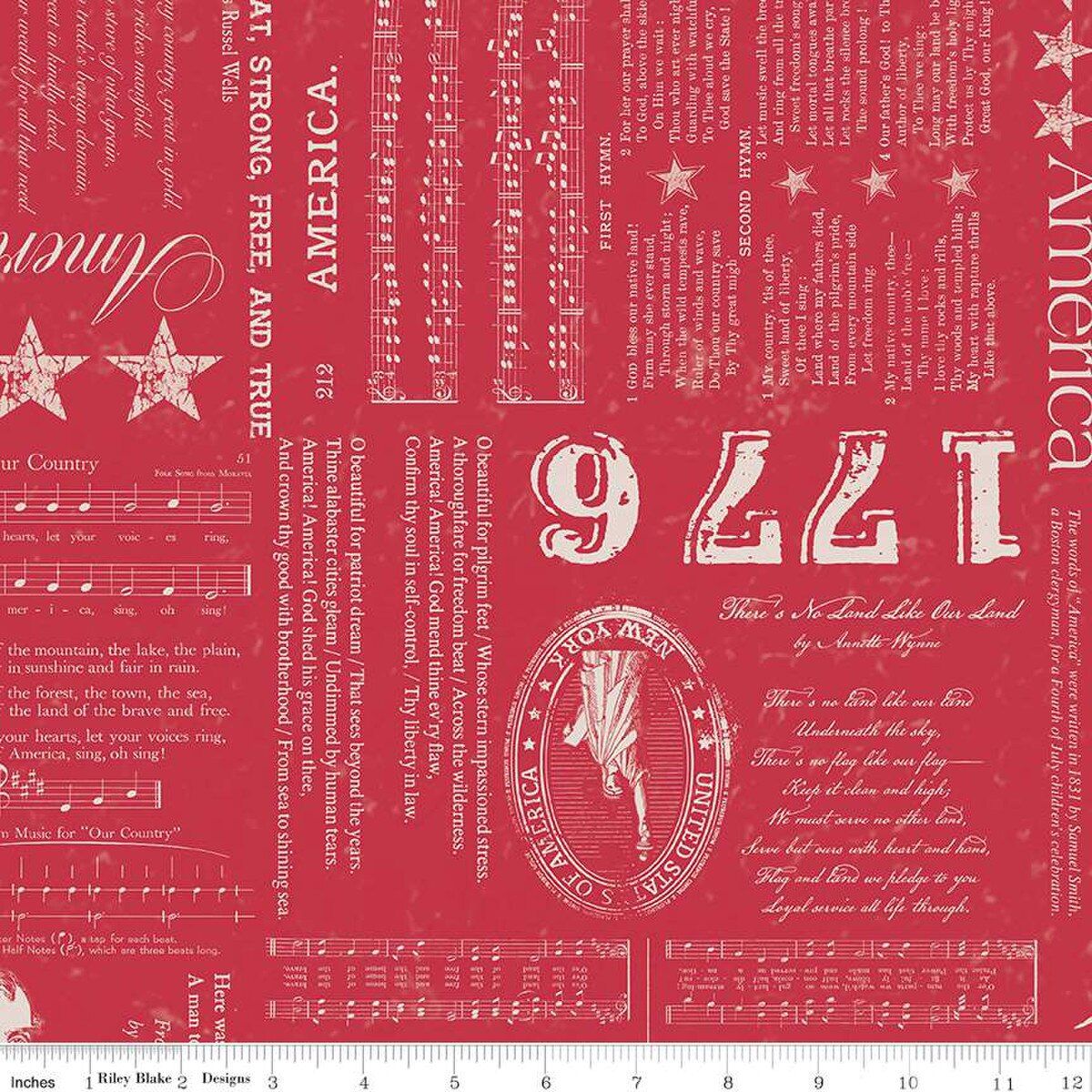 Fabric, Americana by Lori Holt - Liberty BERRY (by the yard)