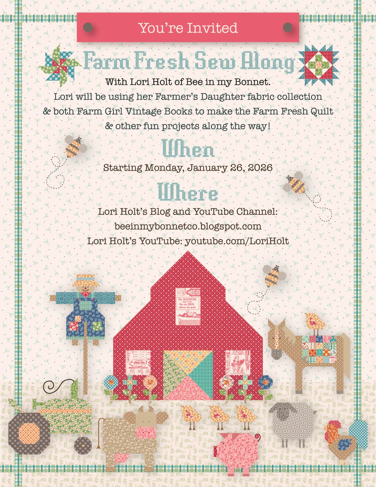 Quilt Kit, Boxed Set - Farmer's Daughter Farm Fresh Sew Along by Lori Holt