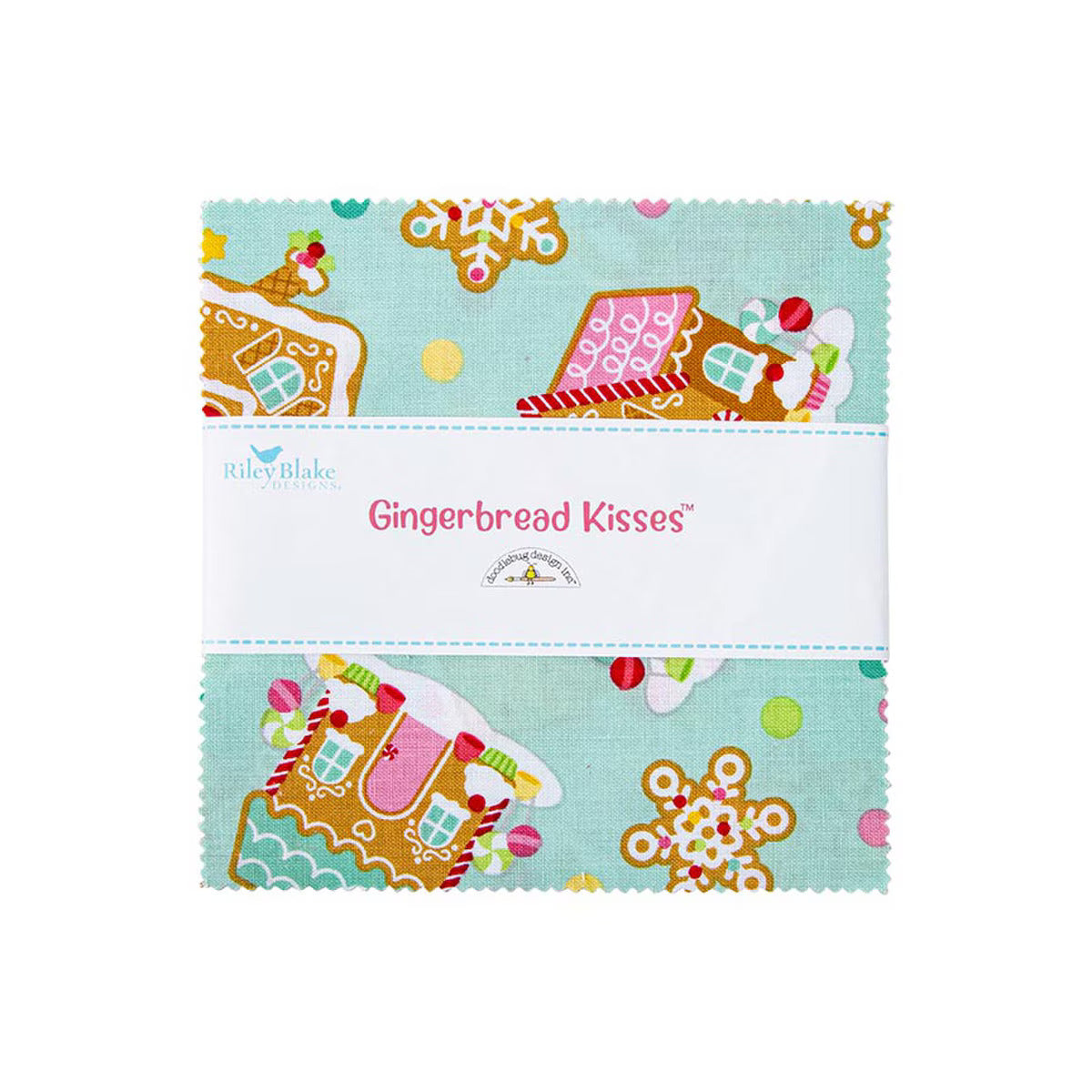 Fabric, Gingerbread Kisses - 5 INCH STACKER