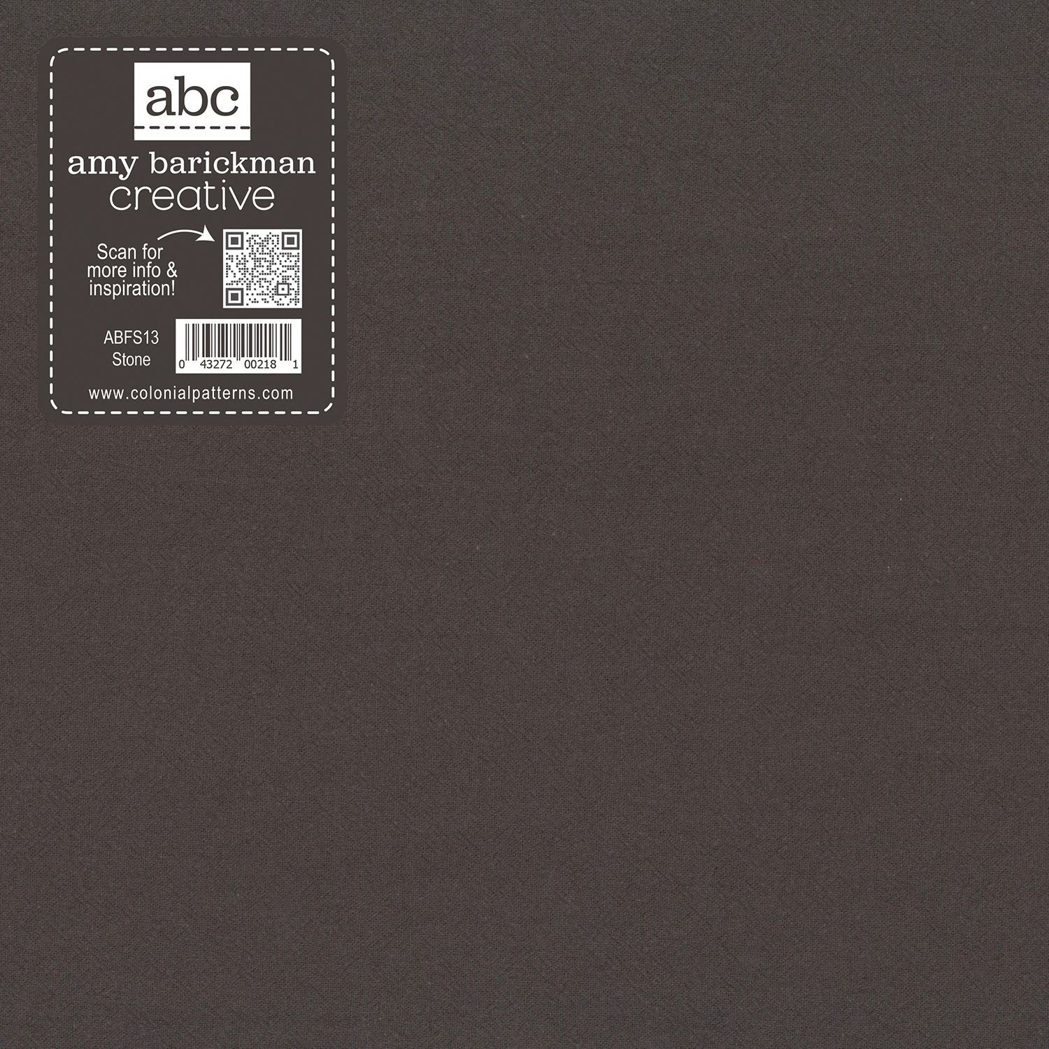 Fabric, Flour Sack Towel by Amy Barickman Creative - Stone Gray