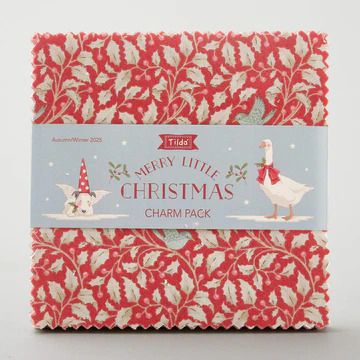 Fabric, Merry Little Christmas by Tilda - 5-inch CHARM PACK