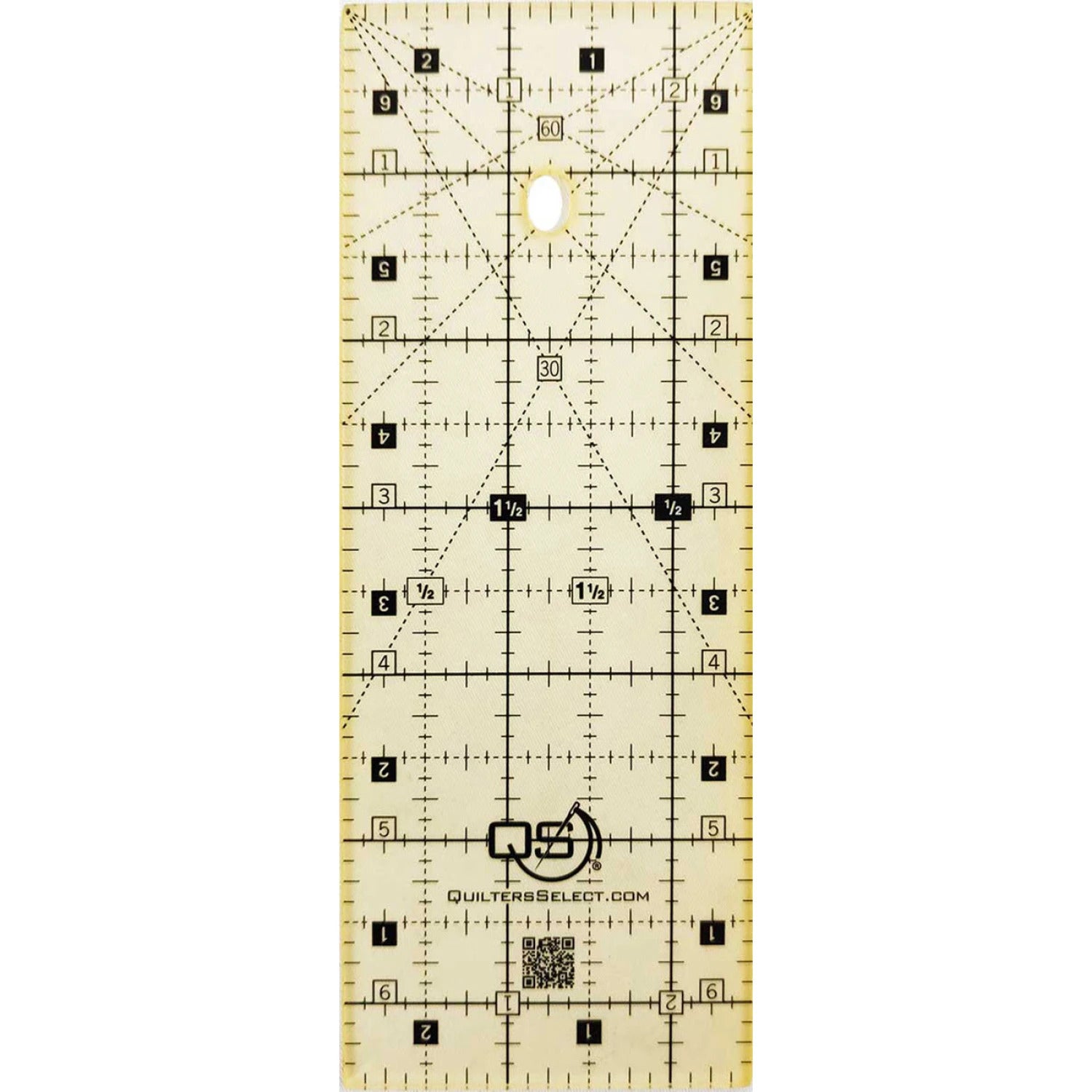 Cutting Ruler, QUILTER'S SELECT 2 1/2" x 6 1/2" (Non-Slip Coating)