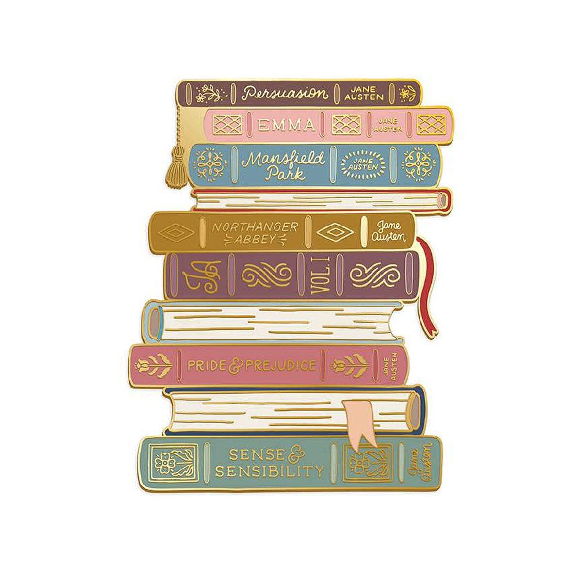 NEEDLE MINDER, Jane Austen Stacked Books