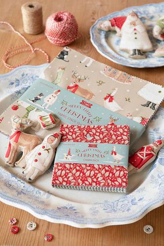 Fabric, Merry Little Christmas by Tilda - 5-inch CHARM PACK