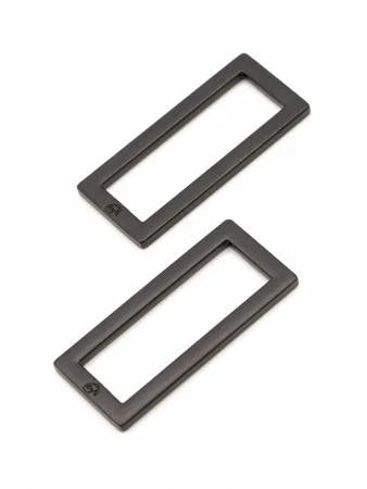 Hardware, Rectangle Ring - 1 ½" - Set of Two - BLACK