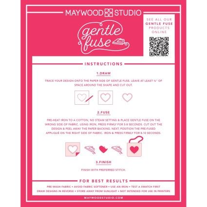 Interfacing, Gentle Fuse Paper-Backed Fusible Web, 8" x 10" sheets