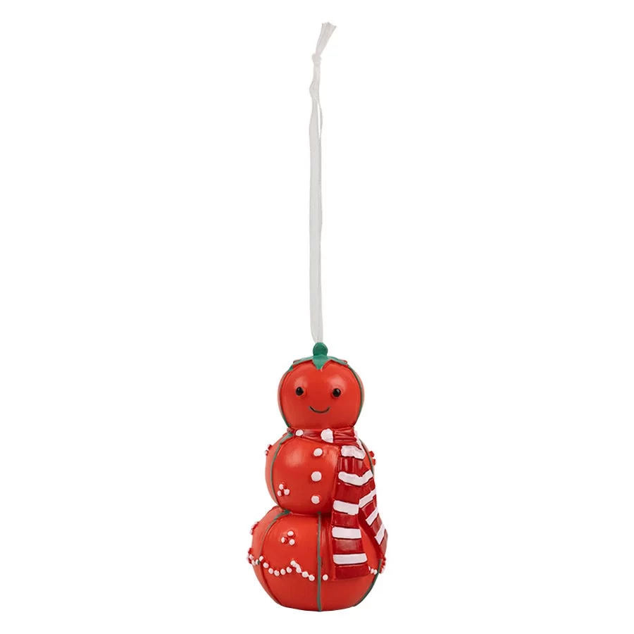 Christmas ORNAMENT, Snowman Tomato Pincushion by Cathe Holden