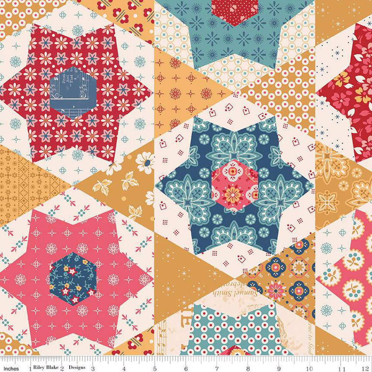 Fabric, Americana Home Decor STARS by Lori Holt (by the yard)