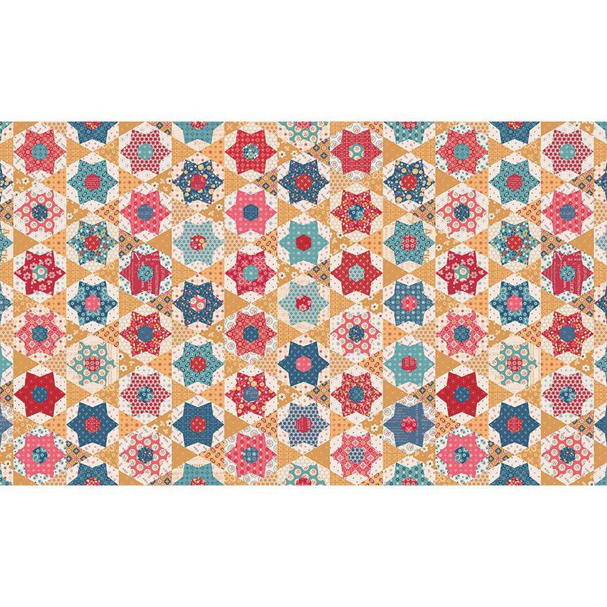 Fabric, Double Lush Velvet Americana Stars by Lori Holt (by the yard)