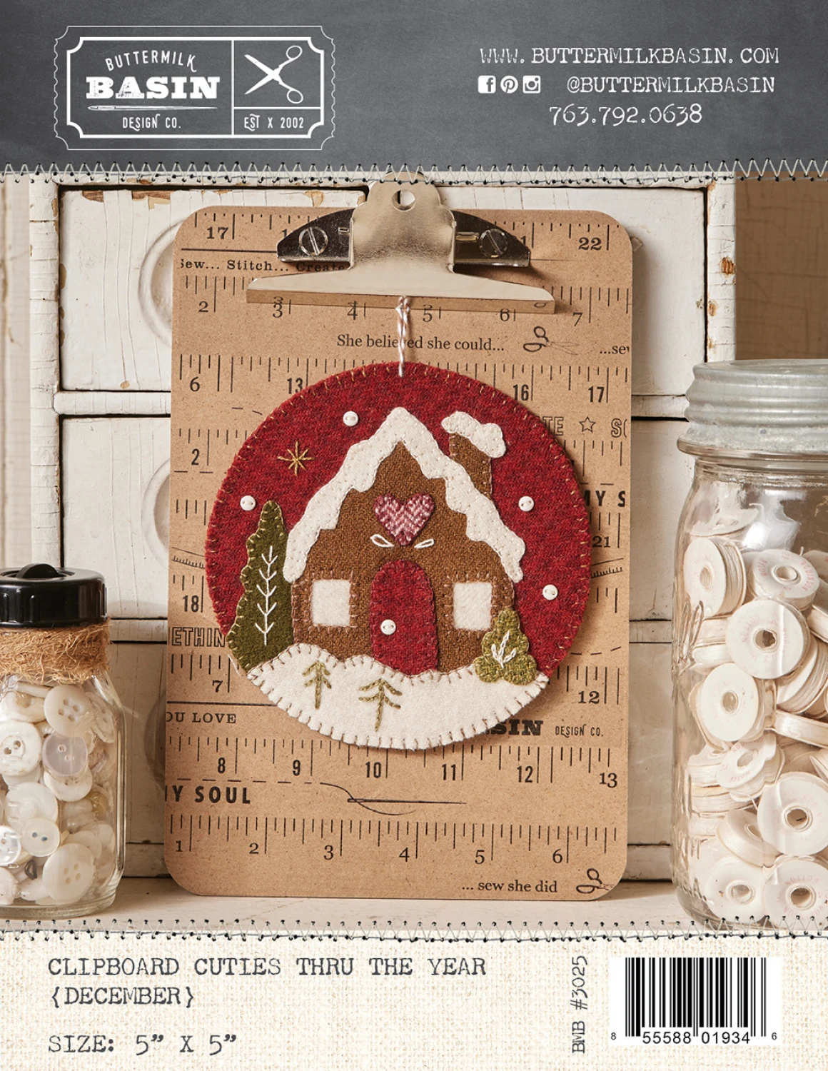 PATTERN, Clipboard Cuties - December by Buttermilk Basin