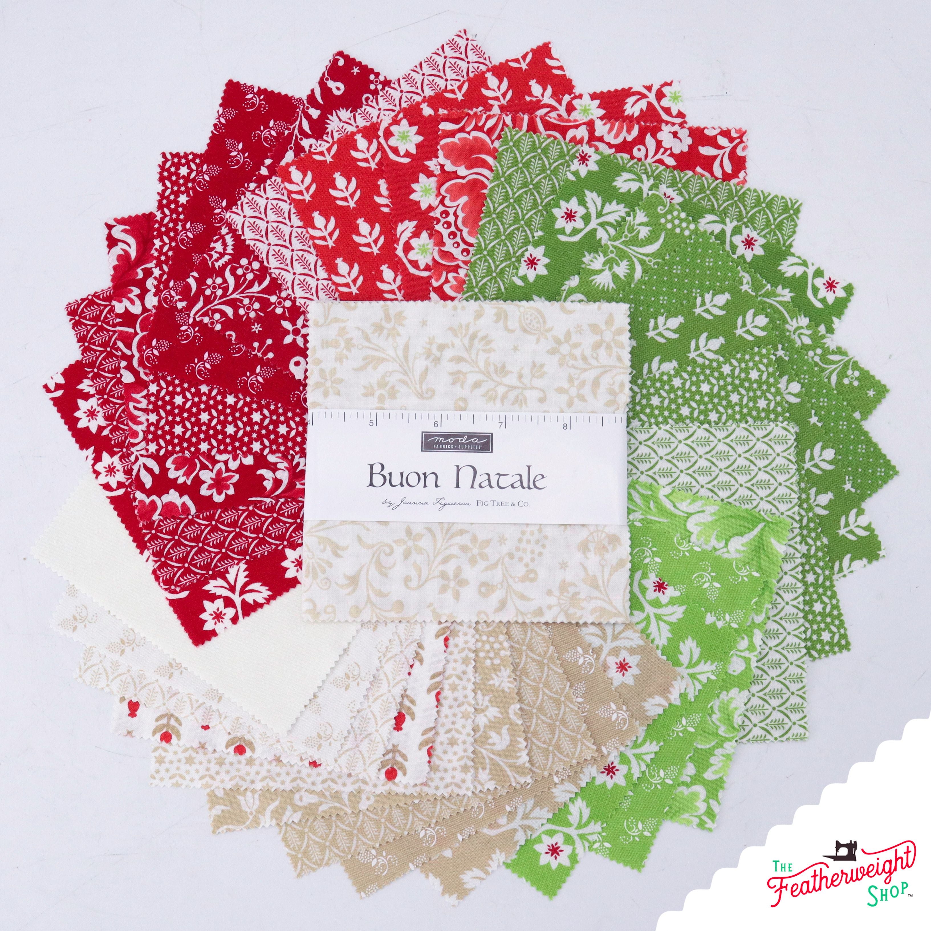 Fabric, Buon Natale by Fig Tree Co - 5" CHARM PACK