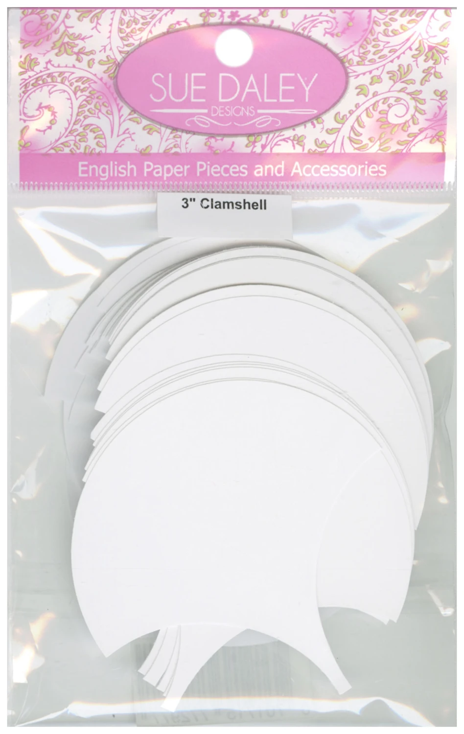 Sue Daley 3" CLAMSHELL Papers For Paper Piecing - 100 Count