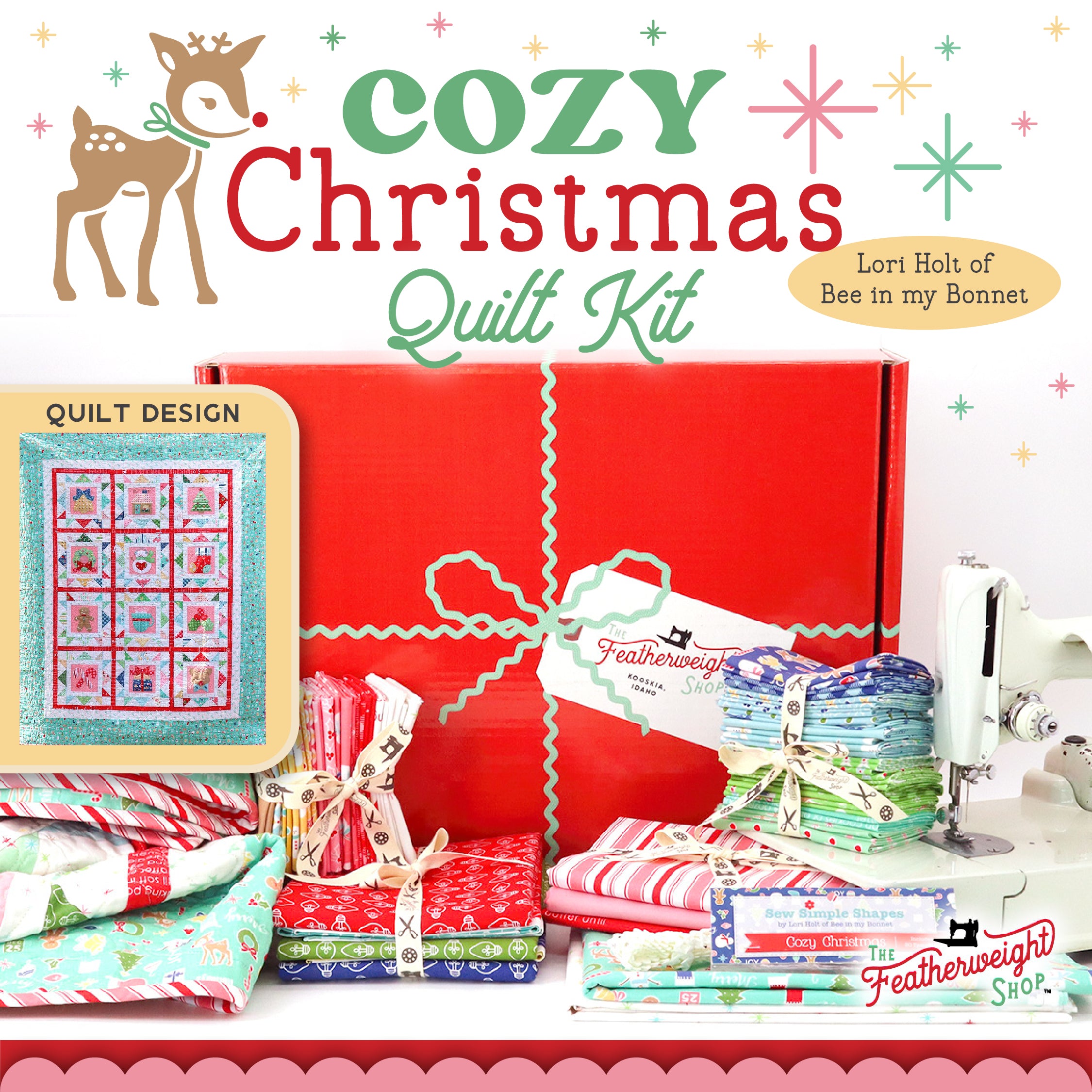 Quilt Kit, Cozy Christmas Applique' (Templates Included)