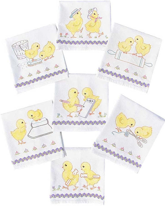 Embroidery Iron-On Transfers, Vintage-Styled Baby Chicks