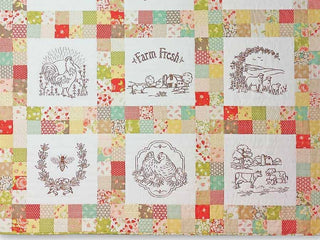 Load image into Gallery viewer, Embroidery Iron-On Transfers, Farm Fresh SET 1 - Pig, Rooster &amp; Chickens, and Cow