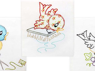 Load image into Gallery viewer, Embroidery Iron-On Transfers, Vintage-Styled Little Birdie