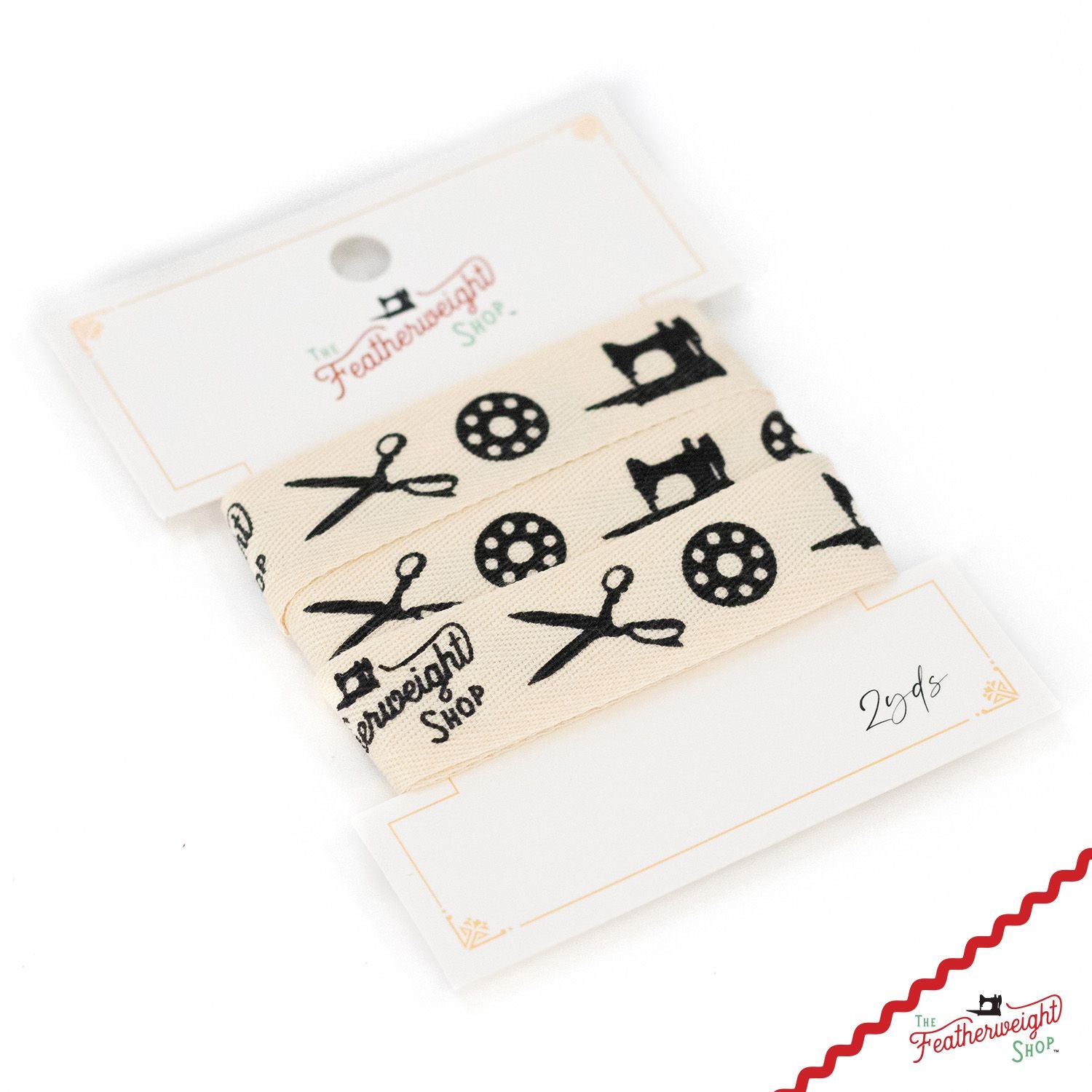 Twill Tape, NATURAL, Featherweight Shop Ribbon - 2 YARDS