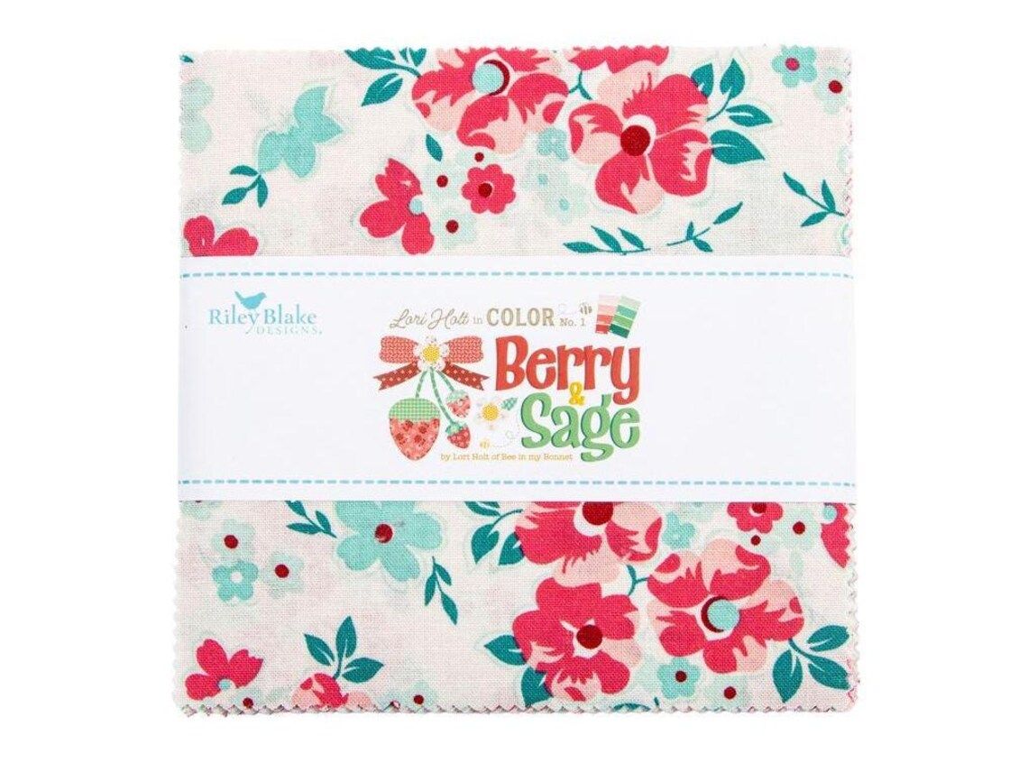 Fabric, Berry & Sage by Lori Holt - 5-INCH STACKER