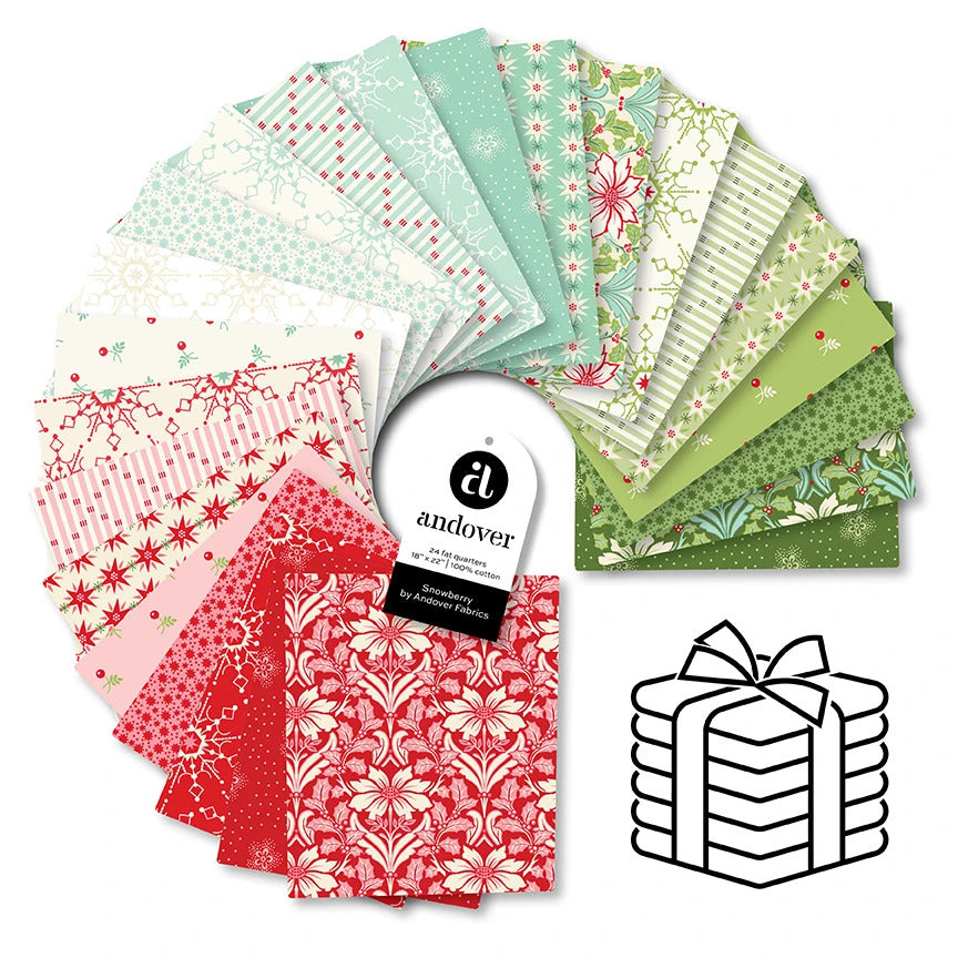 Fabric, Snowberry by Andover Fabrics - FAT QUARTER BUNDLE