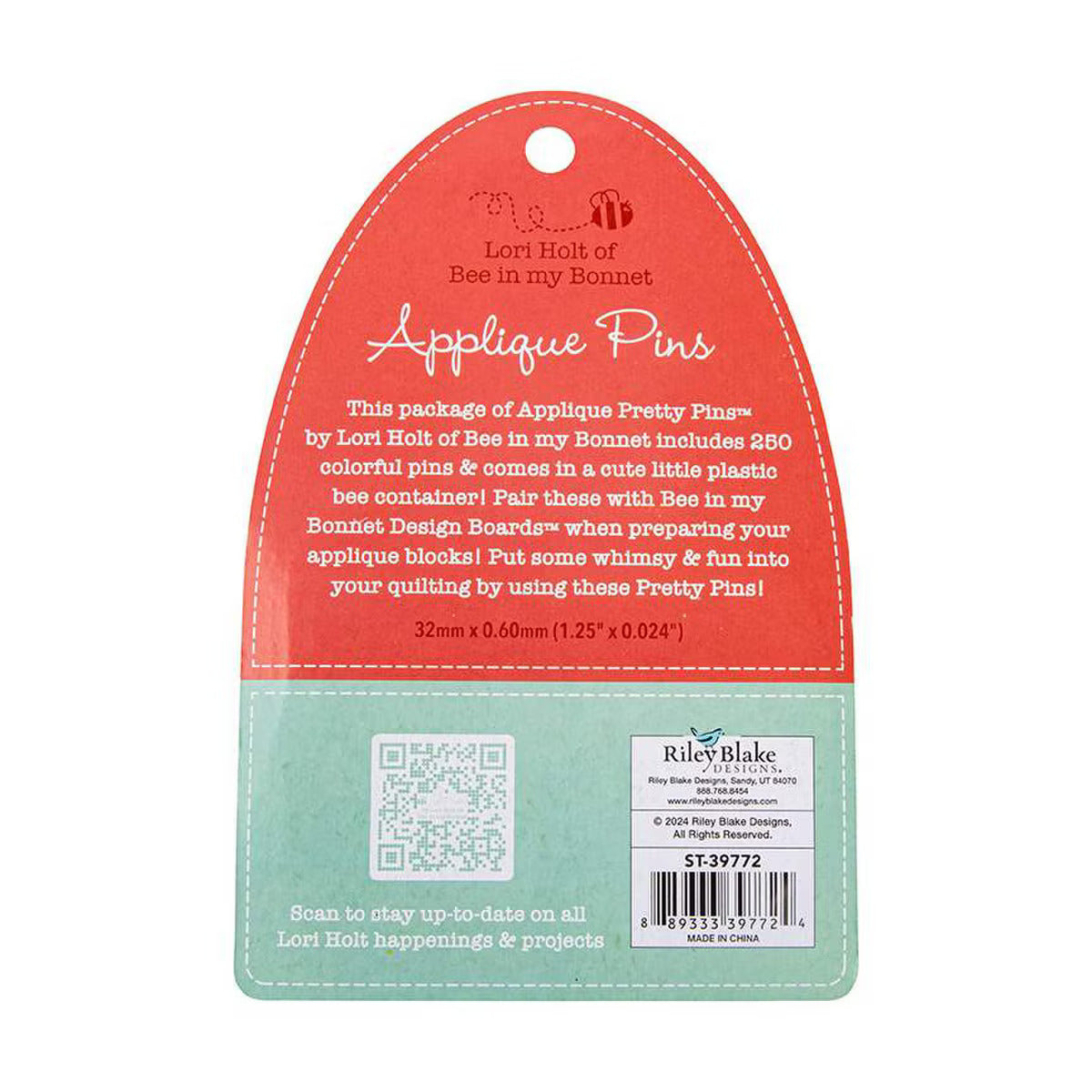 Pretty Applique Pins, By Lori Holt - 250 Count