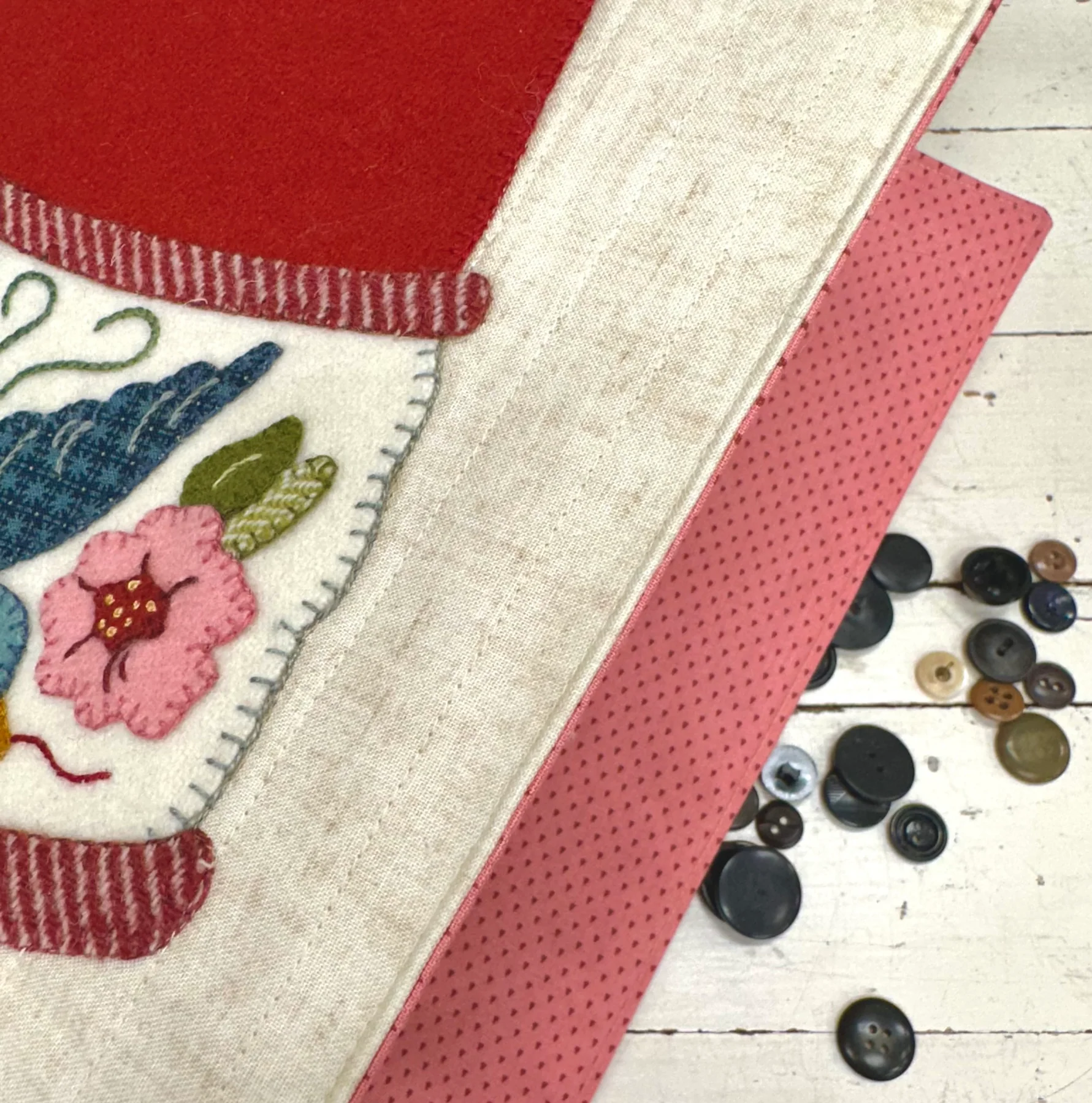 Kit, Wool - Sewing Bird Thimble Quilt Project Book Cover by Buttermilk Basin